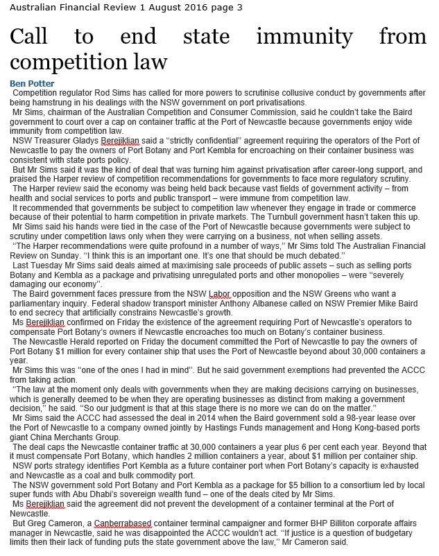 1st August Australian Financial Review